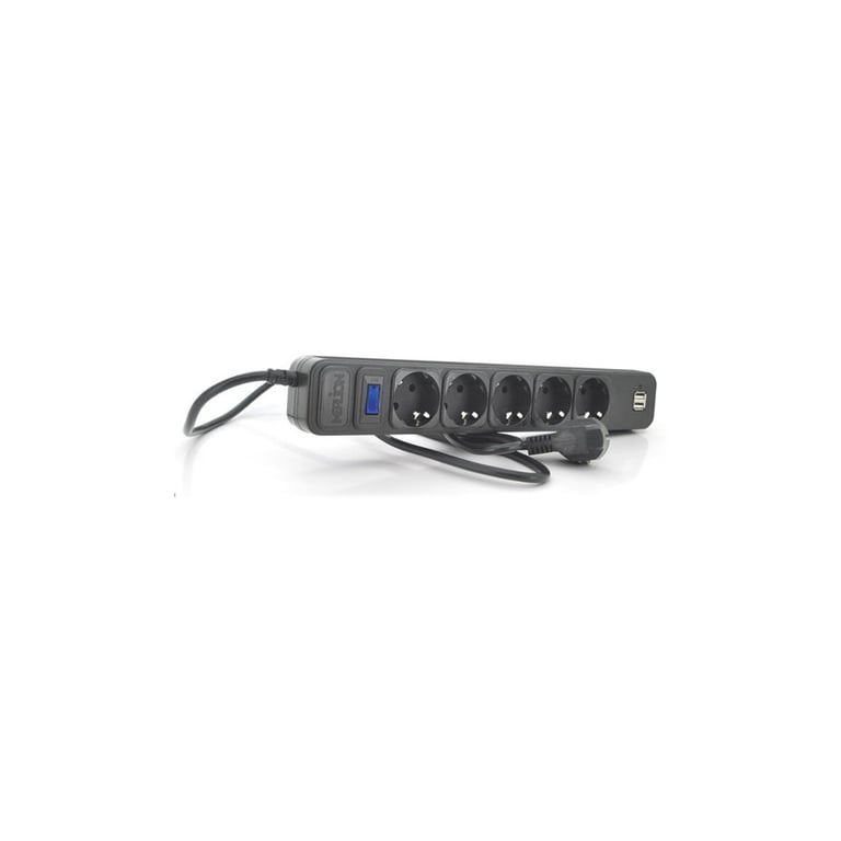 Мережевий фільтр живлення Merlion 5 розеток, 1,8 м + 2*USB (B518U) - фото 1