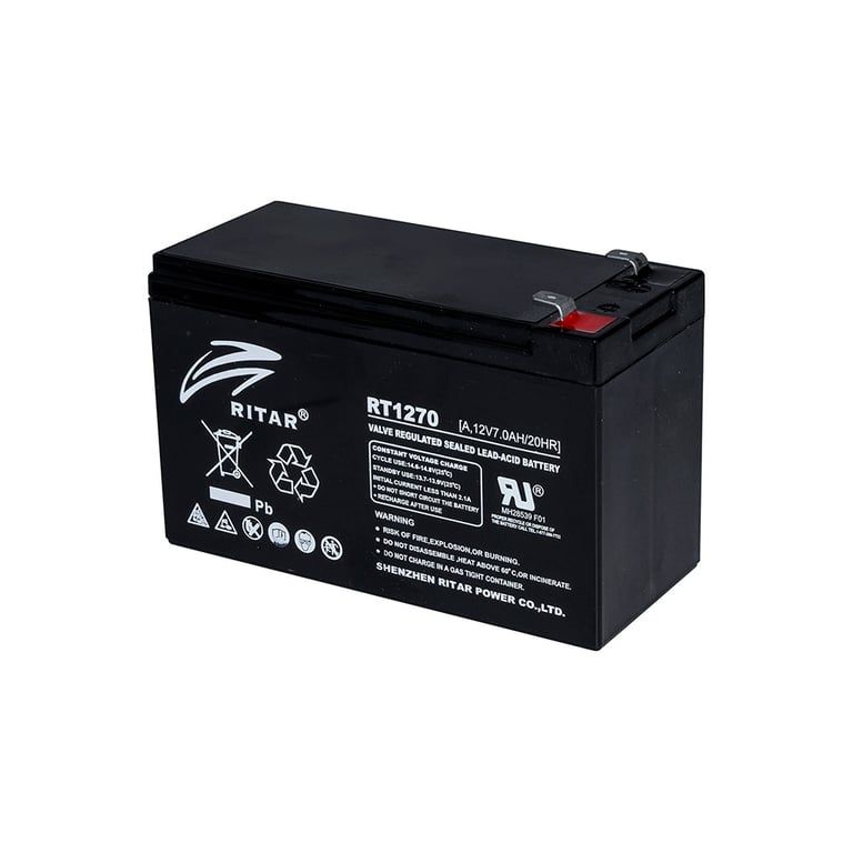 Батарея до ДБЖ Ritar AGM RT1270B, 12V-7Ah (RT1270B) - фото 1