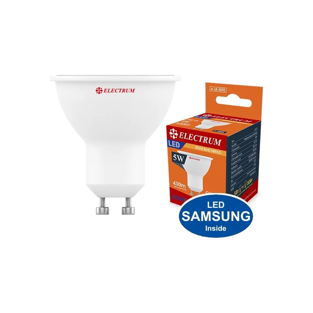 Лампочка Electrum MR-16 ELECTRUM 5W GU10 3000K (A-LR-0070) - фото 3 Лампочка Electrum MR-16 ELECTRUM 5W GU10 3000K (A-LR-0070) - фото 3