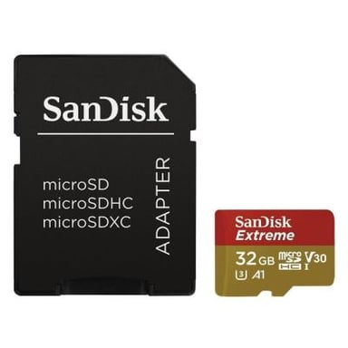 Карта пам'яті SanDisk 32GB microSDHC V30 A1 UHS-I U3 4K Extreme (SDSQXAF-032G-GN6MA) - фото 1