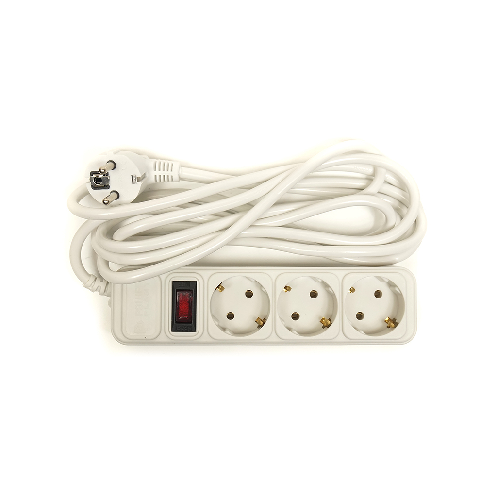 Мережевий фільтр живлення PowerPlant 3 м, 3 розетки, евростандарт (JY-1054/3) (PPSA10M30S3) Мережевий фільтр живлення PowerPlant 3 м, 3 розетки, евростандарт (JY-1054/3) (PPSA10M30S3)