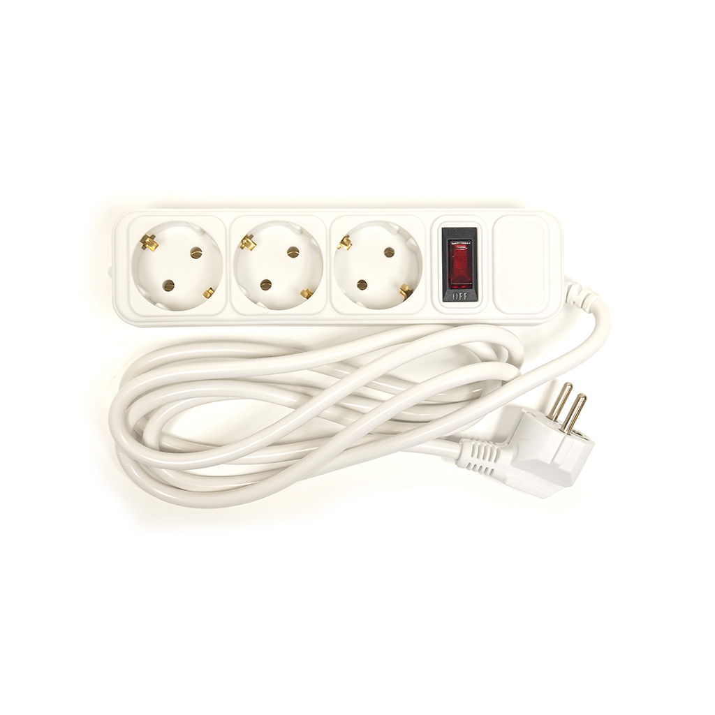 Мережевий фільтр живлення PowerPlant 3 м, 3 розетки, евростандарт (JY-1054/3) (PPSA10M30S3) - фото 2 Мережевий фільтр живлення PowerPlant 3 м, 3 розетки, евростандарт (JY-1054/3) (PPSA10M30S3) - фото 2