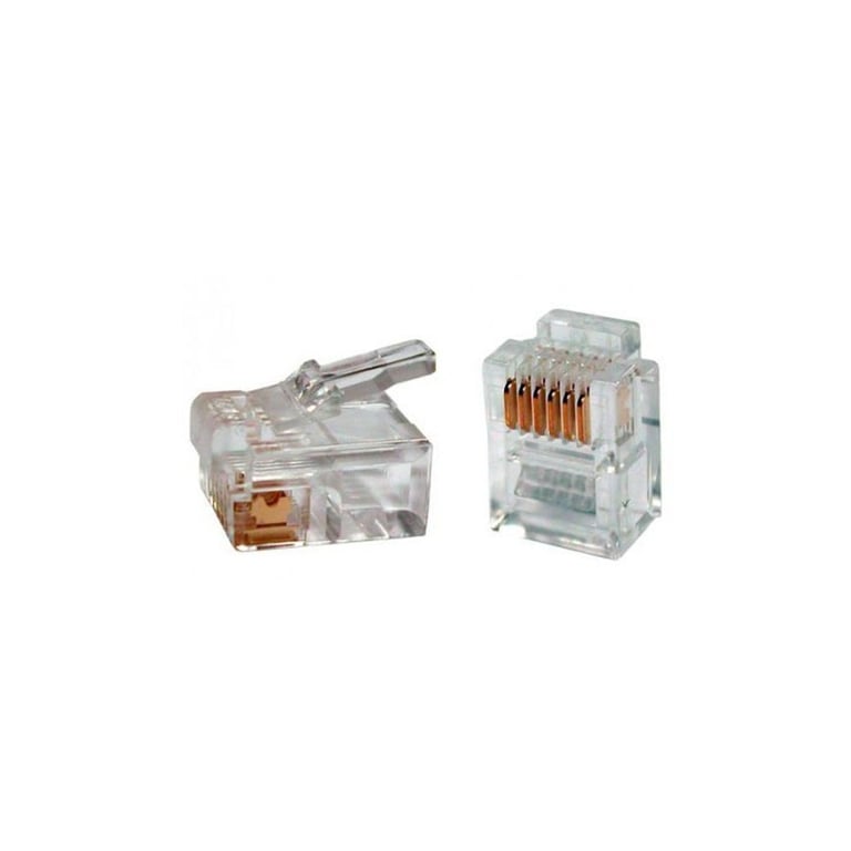 Конектор Eserver RJ12 6P6С, уп. 100шт (WT-6001D) - фото 1