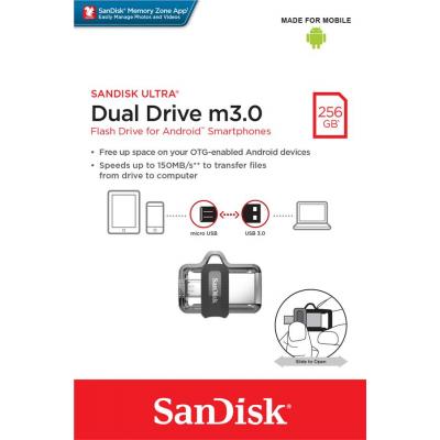 USB флеш накопичувач SanDisk 256GB Ultra Dual Drive USB 3.0 OTG (SDDD3-256G-G46) - фото 7 USB флеш накопичувач SanDisk 256GB Ultra Dual Drive USB 3.0 OTG (SDDD3-256G-G46) - фото 7