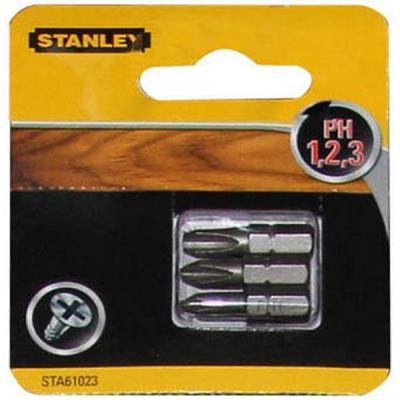 Набір біт Stanley Ph1, Ph2, Ph3, 25мм, 3шт. (STA61023) - фото 2
