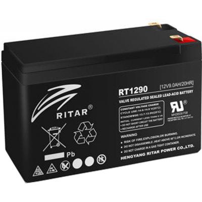 Батарея до ДБЖ Ritar AGM RT1290B, 12V-9Ah, Black (RT1290B) - фото 1