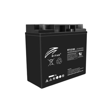 Батарея до ДБЖ Ritar AGM RT12180B, 12V-18Ah, Black (RT12180B) - фото 1