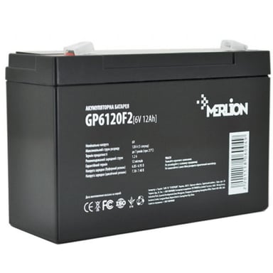 Батарея до ДБЖ Merlion 6V-12Ah (GP612F2) - фото 1