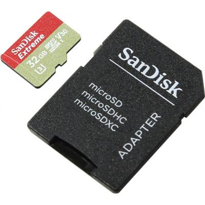 Карта пам'яті SanDisk 32GB microSD class 10 V30 A1 UHS-I U3 Extreme Action (SDSQXAF-032G-GN6AA) - фото 2