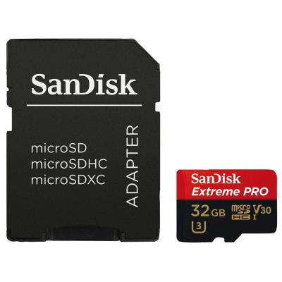 Карта пам'яті SanDisk 32GB microSD class 10 V30 A1 UHS-I U3 4K Extreme Pro (SDSQXCG-032G-GN6MA) - фото 1
