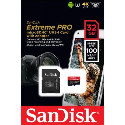 Карта пам'яті SanDisk 32GB microSD class 10 V30 A1 UHS-I U3 4K Extreme Pro (SDSQXCG-032G-GN6MA) - фото 5 Карта пам'яті SanDisk 32GB microSD class 10 V30 A1 UHS-I U3 4K Extreme Pro (SDSQXCG-032G-GN6MA) - фото 5