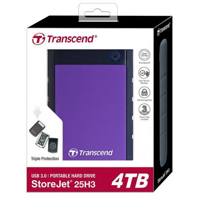 Зовнішній жорсткий диск 2.5" 4TB Transcend (TS4TSJ25H3P) - фото 4