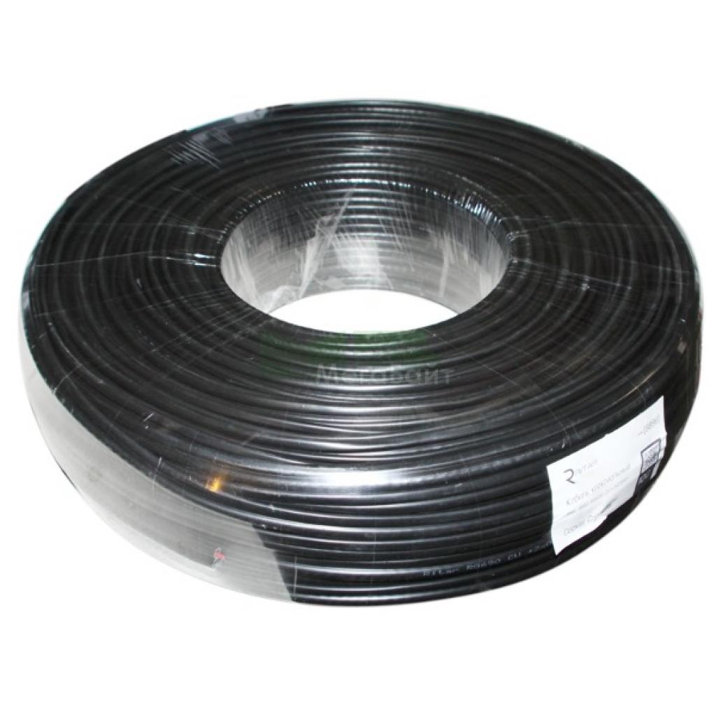 Кабель телевізійний Ritar RG-59, 0,81мм.CU, 64x0.12m CCA экран,+2*0.5power, black PVC (RT-B100-RG59+2x0.5mm) - головне фото