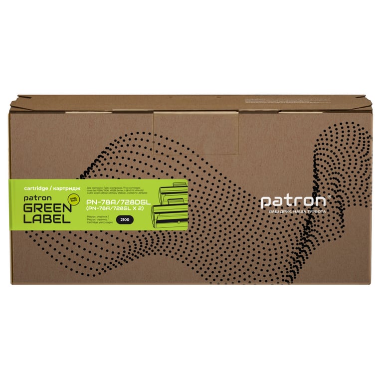 Картридж Patron HP LJ CE278A/CANON 728 GREEN Label (DUAL PACK) (PN-78A/728DGL) - фото 2