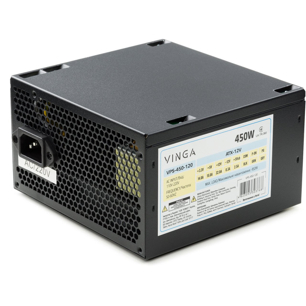 Блок живлення Vinga 450W ОЕМ (VPS-450-120) - головне фото