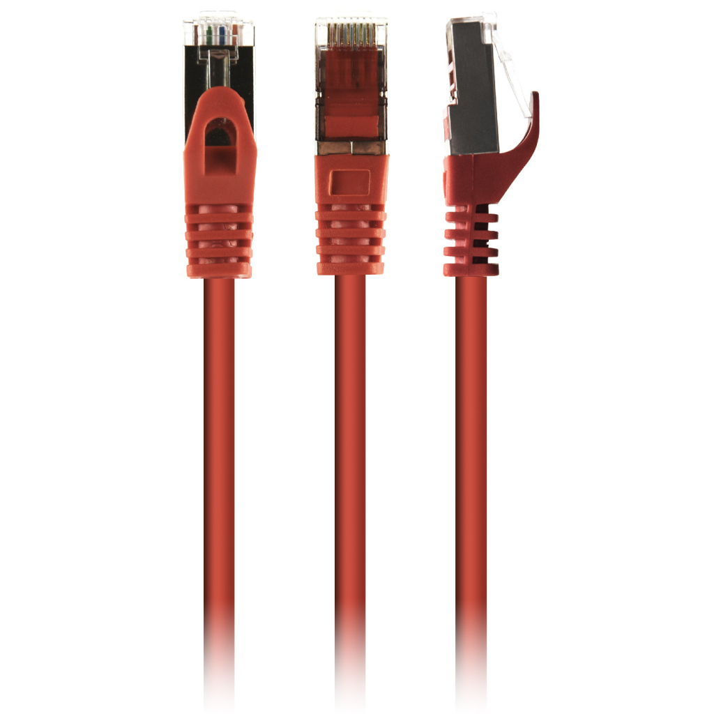 Патч-корд 0.5м S/FTP Cat 6A CU LSZH red Cablexpert (PP6A-LSZHCU-R-0.5M) - фото 1