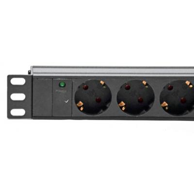 Силовий блок Kingda 19" 1U 9xSchuko, С14, без кабеля (KD-GER(16)N1009WKPB19A-C14) - фото 2 Силовий блок Kingda 19" 1U 9xSchuko, С14, без кабеля (KD-GER(16)N1009WKPB19A-C14) - фото 2