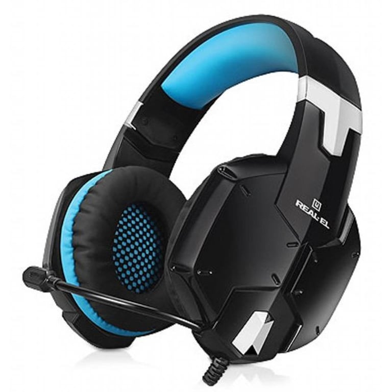 Навушники REAL-EL GDX-7500 black-blue - фото 1