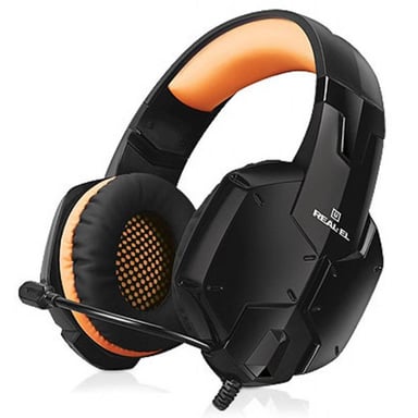 Навушники REAL-EL GDX-7700 SURROUND 7.1 black-orange - фото 1