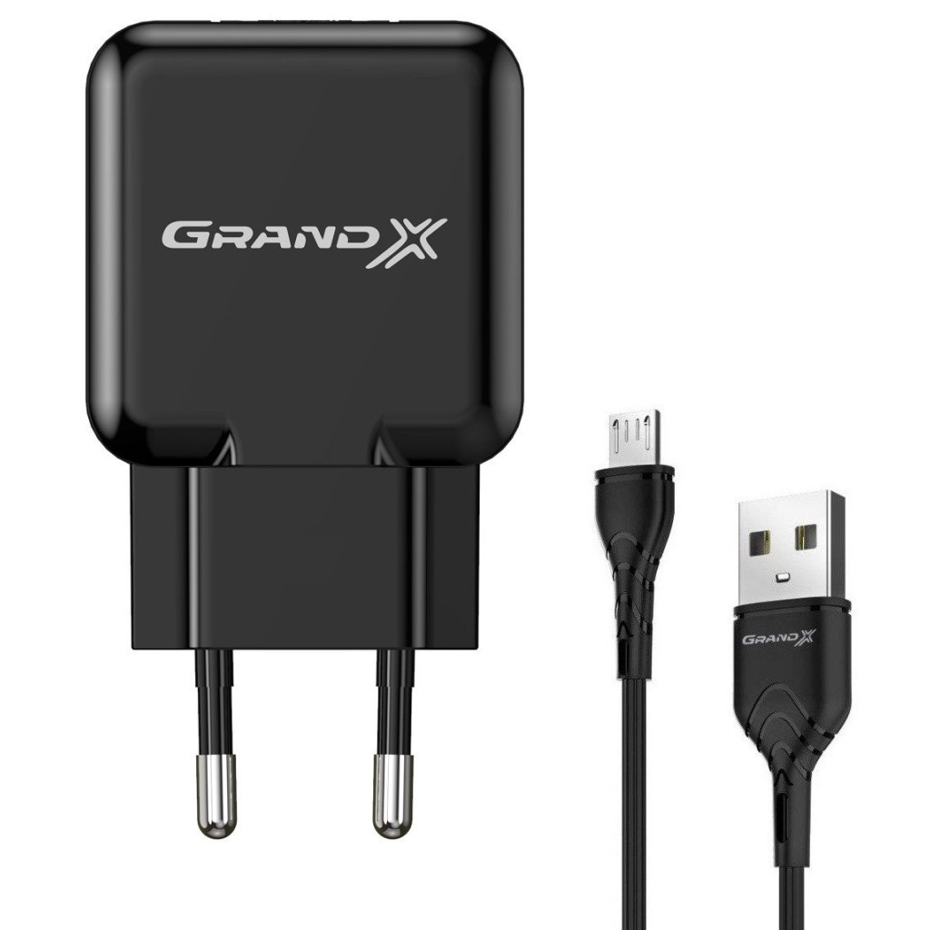 Зарядний пристрій Grand-X CH-03UMB (5V/2,1A + DC cable Micro USB) Black (CH-03UMB) - фото 1 Зарядний пристрій Grand-X CH-03UMB (5V/2,1A + DC cable Micro USB) Black (CH-03UMB) - фото 1