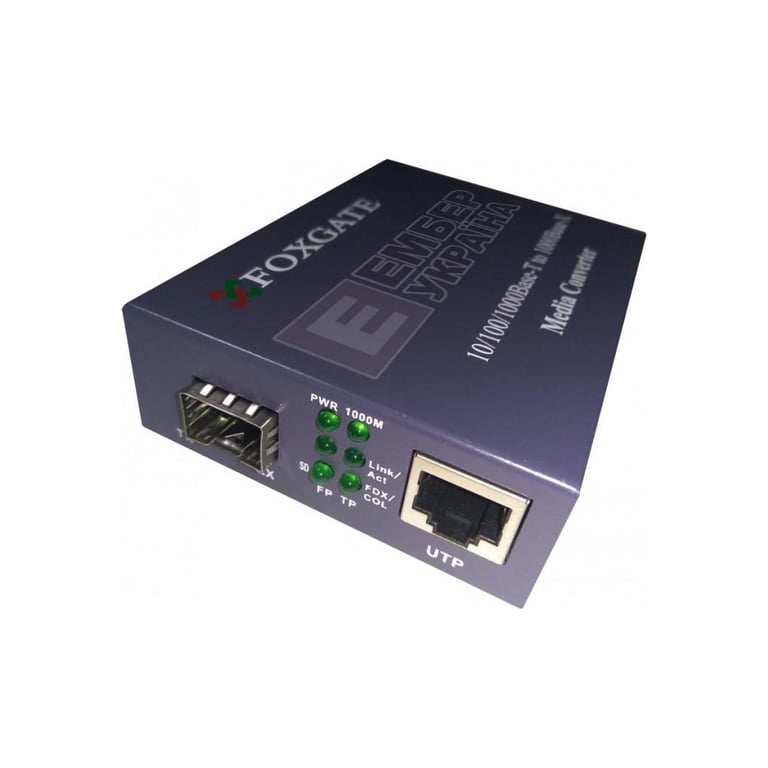 Медіаконвертер FoxGate 10/100/1000Base-T RJ45 to 1000Base-SX/LX SFP slot (EC-SFP1000-FE/GE) - фото 2