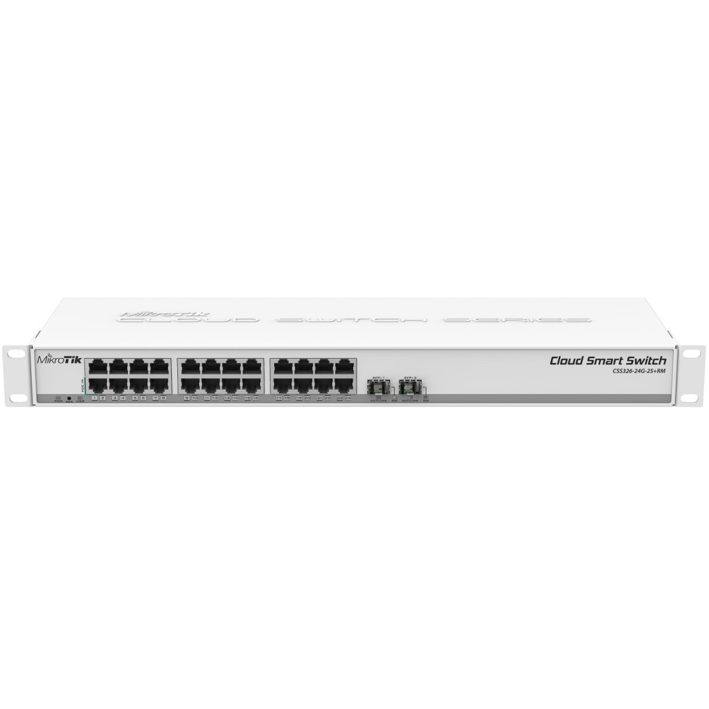 Комутатор мережевий Mikrotik CSS326-24G-2S+RM - фото 1 Комутатор мережевий Mikrotik CSS326-24G-2S+RM - фото 1