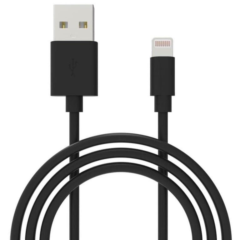 Дата кабель USB 2.0 AM to Lightning 1.0m Cu, 2.1А, Black Grand-X (PL01B) - фото 1