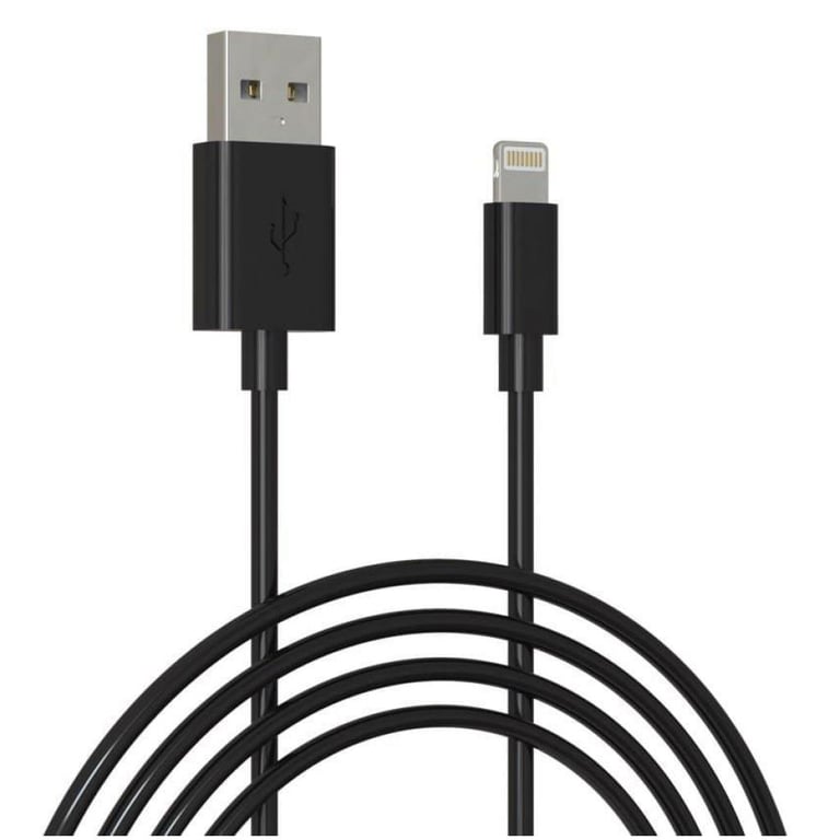 Дата кабель USB 2.0 AM to Lightning 1.0m Cu, 2.1А, Black Grand-X (PL01B) - фото 3