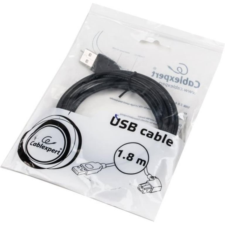 Кабель для принтера USB 2.0 AM/BM 1.8m Cablexpert (CCP-USB2-AMBM90-6) - фото 2