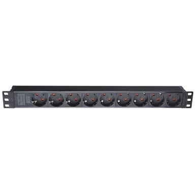 Силовий блок Eserver 19" 9 розеток, кабель 1.8м, алюм. корпус PDU 220В, 16А (WT-2261A-GER-9WAY) - фото 1