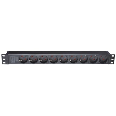 Силовий блок Eserver 19" 9 розеток, без выкл., без кабеля, алюм. корпус, 16А (WT-2261A-GER-9WAY-WO) - фото 1
