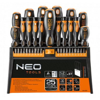 Набір інструментів Neo Tools викруток та насадок 37 шт. (04-210) - фото 1