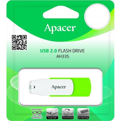 USB флеш накопичувач Apacer 64GB AH335 Green USB 2.0 (AP64GAH335G-1) - фото 4
