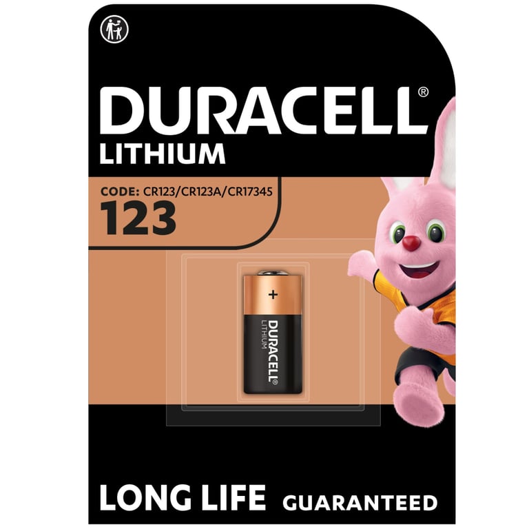Батарейка Duracell CR 123 / DL 123 * 1 (5000394123106 / 5000784) - фото 1