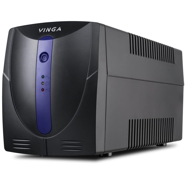 Пристрій безперебійного живлення Vinga LED 1200VA plastic case with USB (VPE-1200PU) - фото 1