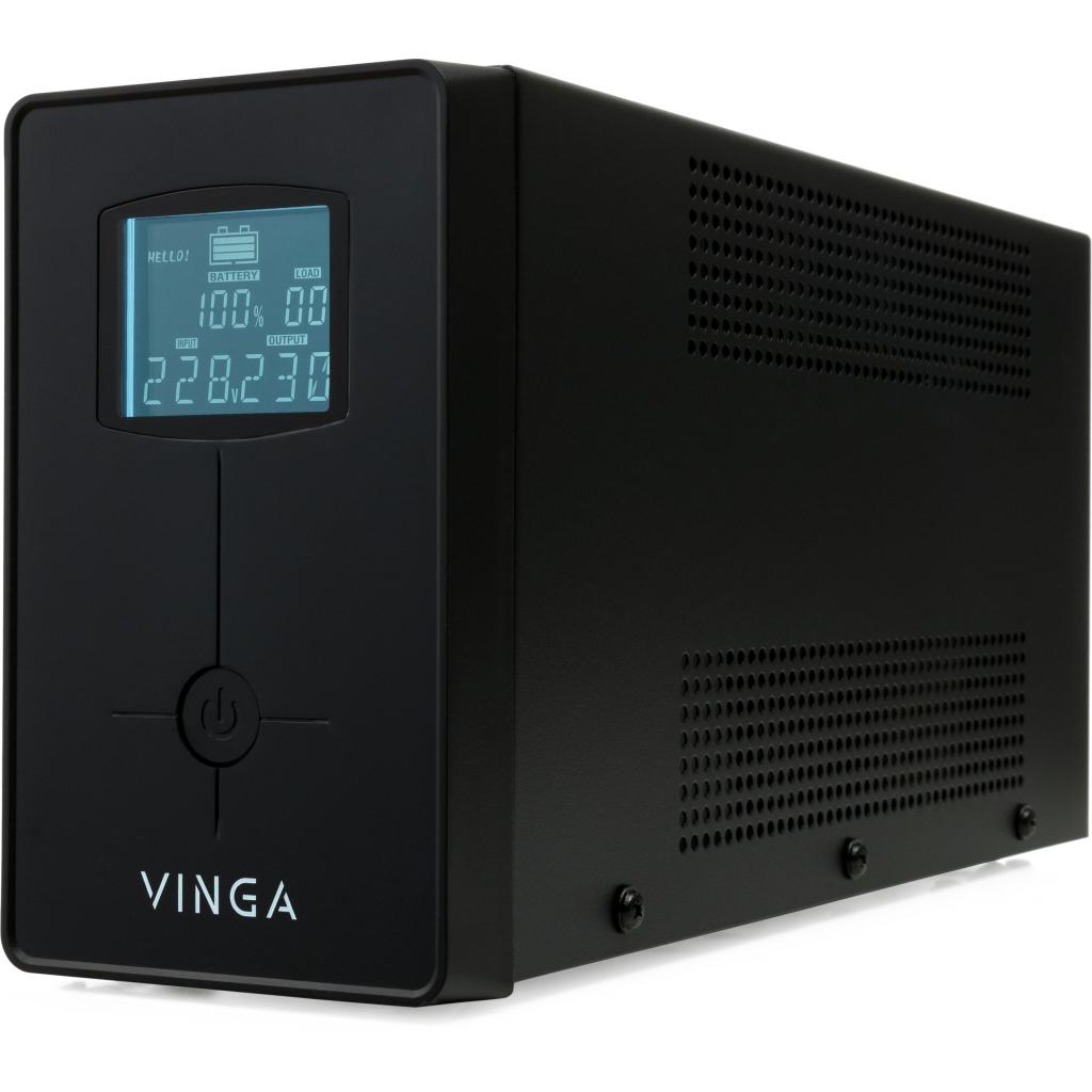 Пристрій безперебійного живлення Vinga LCD 600VA metal case with USB (VPC-600MU) - фото 1