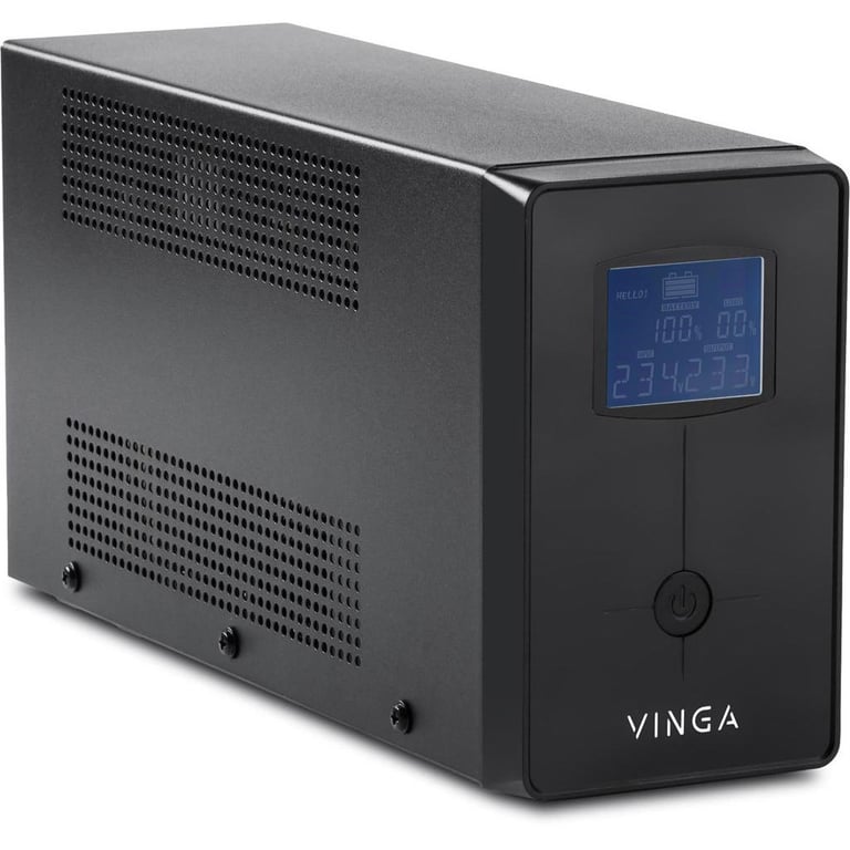 Пристрій безперебійного живлення Vinga LCD 600VA metal case with USB (VPC-600MU) - фото 4