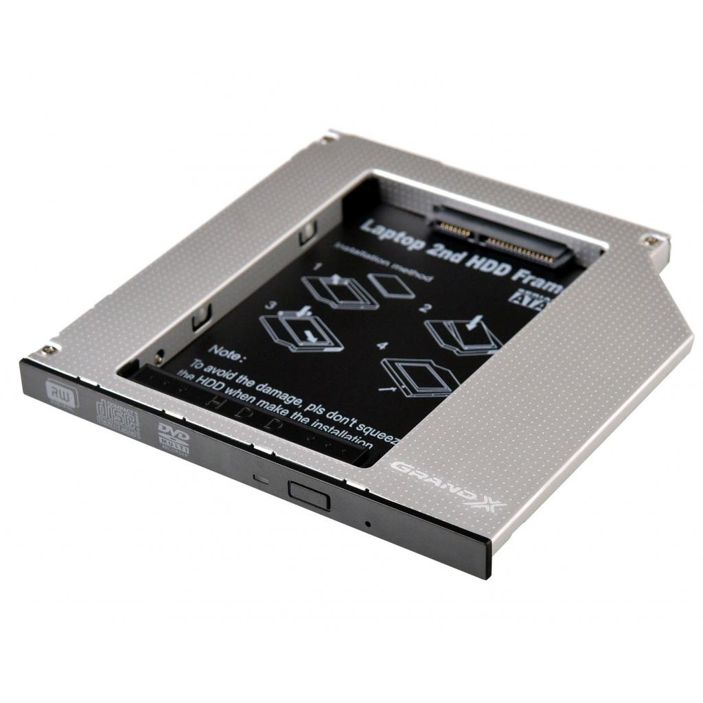 Фрейм-перехідник Grand-X HDD 2.5'' to notebook 9.5 mm ODD SATA/mSATA (HDC-24N) - фото 1 Фрейм-перехідник Grand-X HDD 2.5'' to notebook 9.5 mm ODD SATA/mSATA (HDC-24N) - фото 1