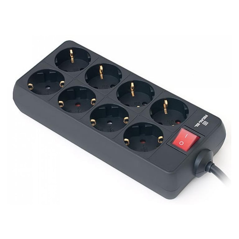 Мережевий фільтр живлення REAL-EL REAL-EL RS-8 PROTECT, 1.8m, black (EL122300021) - фото 4