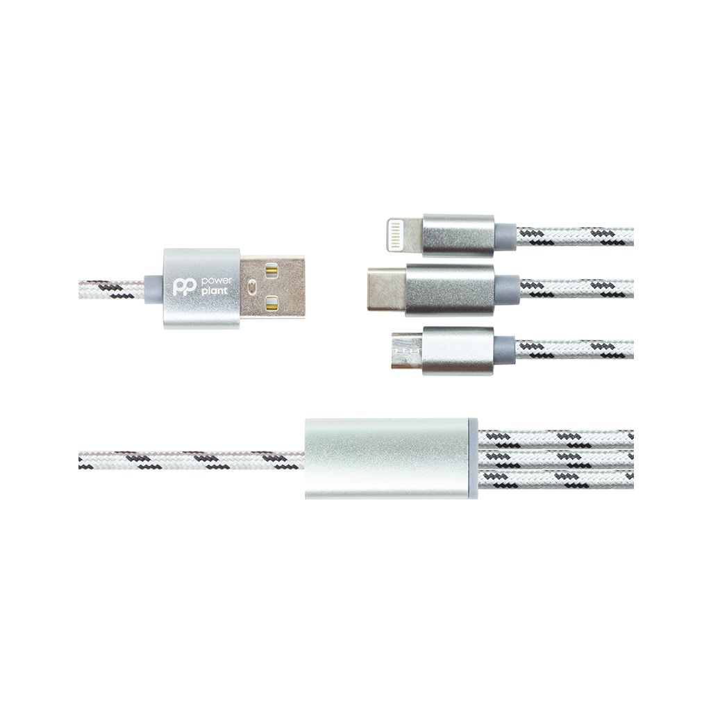 Дата кабель USB 2.0 AM to Lightning + Micro 5P + USB-C 1.0m 2.1A PowerPlant (CA910663) Дата кабель USB 2.0 AM to Lightning + Micro 5P + USB-C 1.0m 2.1A PowerPlant (CA910663)