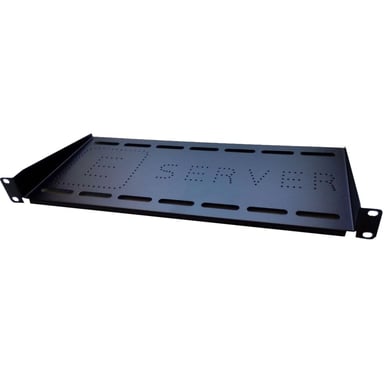 Полка 19" Eserver 1U глуб. 300мм, цвет черный (PK-1U-300-B) - фото 1