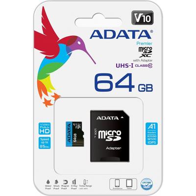 Карта пам'яті ADATA 64GB microSD class 10 UHS-I A1 Premier (AUSDX64GUICL10A1-RA1) - фото 5