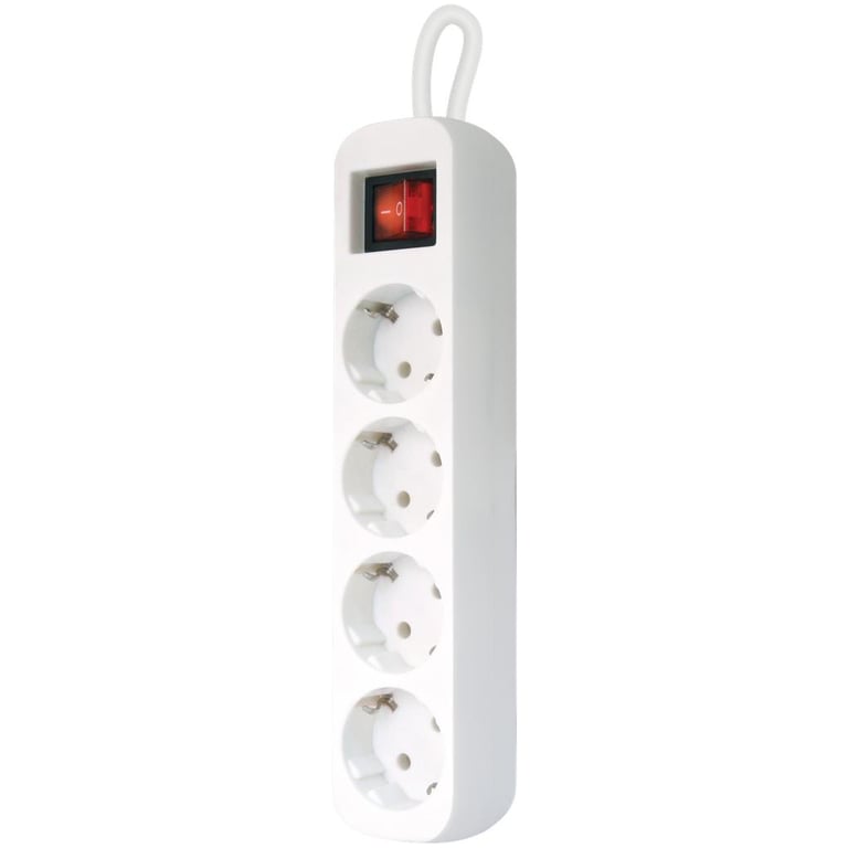 Мережевий подовжувач Defender S418 1.8 m 4 роз switch white (99237) - фото 2