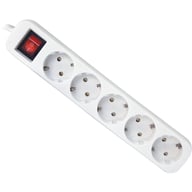 Мережевий подовжувач Defender S530 3.0 m 5 роз switch white (99242) - фото 1