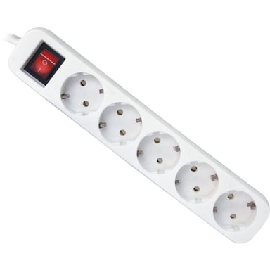Мережевий подовжувач Defender S530 3.0 m 5 роз switch white (99242) - фото 1