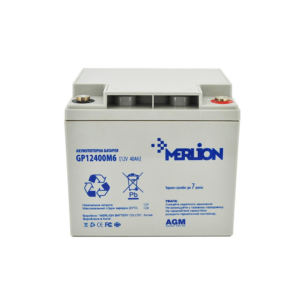 Батарея до ДБЖ Merlion 12V-40Ah (GP12400M6) - головне фото