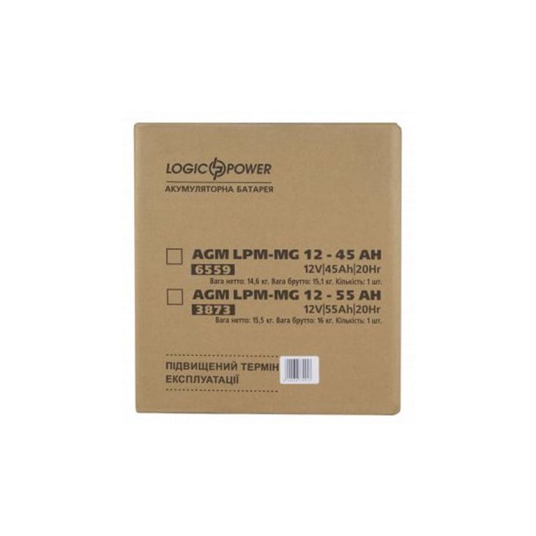Батарея до ДБЖ LogicPower LPM MG 12В 45Ач (6559) - фото 6
