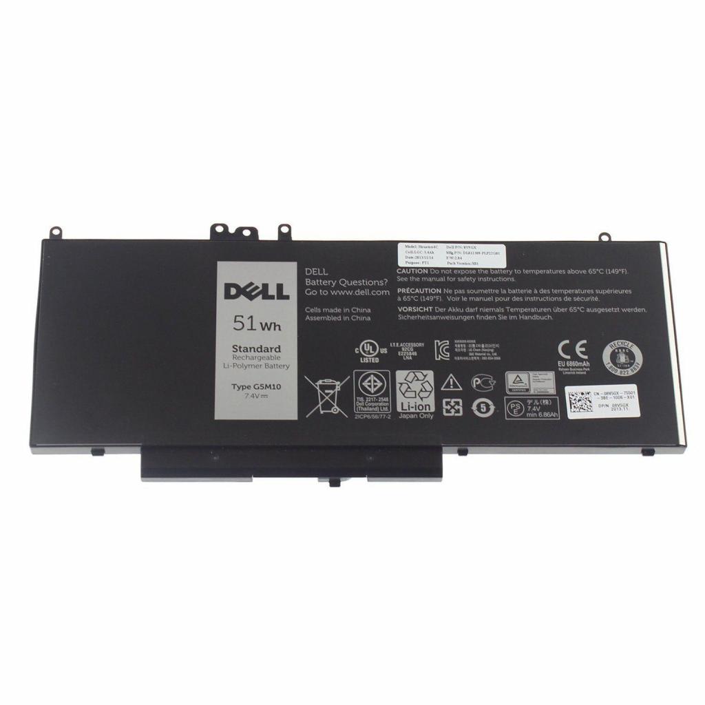 Акумулятор до ноутбука Dell Latitude E5550 G5M10, 6860mAh (51Wh), 6cell, 7.4V (A47175) - фото 1