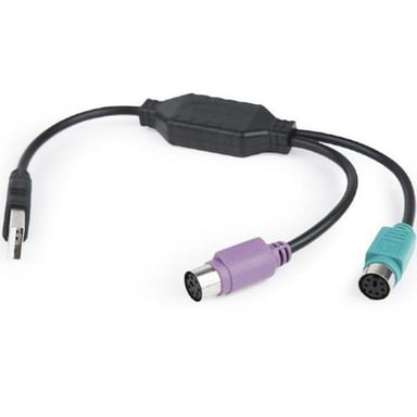 Перехідник USB to PS/2 Cablexpert (UAPS12-BK) - фото 1
