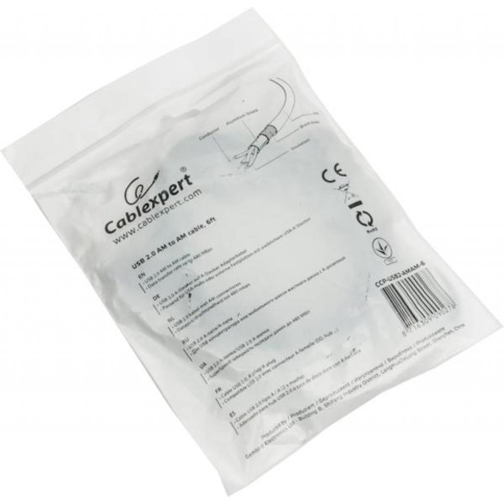 Дата кабель USB 2.0 AM to AM 1.8m Cablexpert (CCP-USB2-AMAM-6) - фото 3 Дата кабель USB 2.0 AM to AM 1.8m Cablexpert (CCP-USB2-AMAM-6) - фото 3